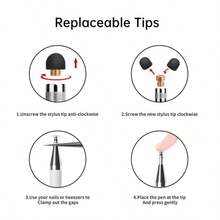 2-In-1 Stylus Pen High Sensitivity Disc Tip Rubber Tip Touch Pencil Compatible With Apple Android Tablet Phone - View 2