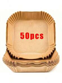 25/50/100/200pcs Air Fryer Paper Liners, Non-Stick Baking Paper, Suitable For Most Air Fryers - Multicolor - View 15