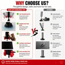 Self-Entertainment Cat Boxing Suction Cup Toy, Adjustable Soft Pole Cat Interactive Punching Bag, No Battery Required For Long-Lasting Play, Indoor Exercise And Boredom Relief For Kittens, Fun Home Pet Interactive Toy - View 3