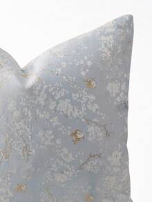 1PC/2PCS Vintage Butterfly Pillow Case, Natural Chenille Floral Pattern Rectangular Pillow Case, Soft & Luxurious, Neutral Tone Accents, Suitable For Living Room And Bedroom - Baby Blue - View 10