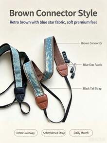 p+7 New Universal Camera Shoulder Strap For ZVE10II ZV1M2 R50 R10 XE5 XT5 XT30iii Z30 ZFC LUMIX S9 S5m2 Olympus DSLR Mirrorless Camera Strap Crossbody Shoulder Artistic Versatile Wear-Resistant Pressurerelieving - View 8