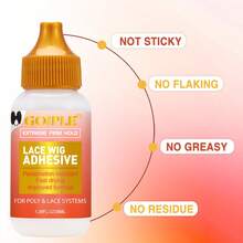 GOIPLE 4pcs Wig Installation Kit, 60ml Quick Dry Invisible Bonding Spray, 38ml Strong Lace Wig Glue, 30ml Lace Glue Remover And Adjustable Lace Band - G-60melt-38ml-30ml-band-4pcs - View 10