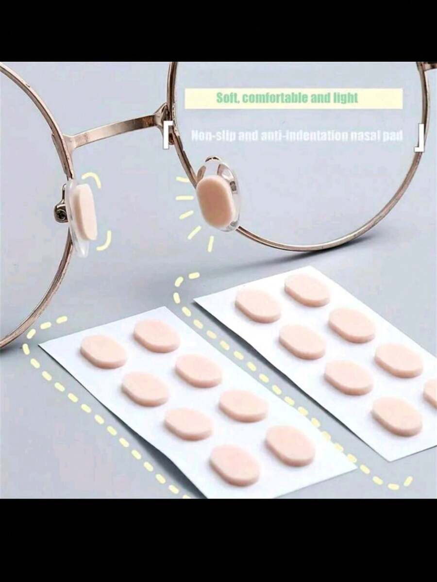 16pcs Soft Adhesive Foam Eyeglass Nose Pads, Comfortable Relief For Nose Bridge Pressure, Lightweight Self-Adhesive, Practical Daily Eyewear Accessory - Multicolor - View 1