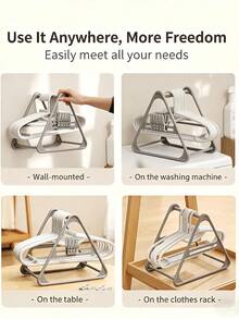 Large Capacity Stackable Hanger Rack - Multi-Functional Detachable Hanger Storage Organizer Perfect For Home Laundry Room Closet And Bedroom Decor Keep Your Space Organized And Tidy A Must-Have Perfect Gift For Every Household - Multicolor - View 10