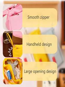 6pcs Minimalist Double Layer Canvas Pencil Case Large Capacity Student Stationery Set - Sets - View 5