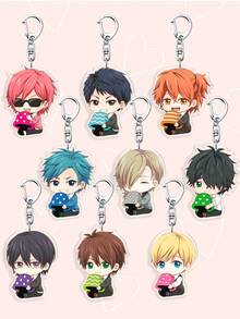 1pc Yarichin Club Funny Ayato Yuri/ Kashima Yu/Acrylic Character Keychain. For Bag Pendant Key Ring Car Accessories Backpack Suitable For Fans Or Friends Gothic/Y2K Style Back To School - Multicolor - View 16