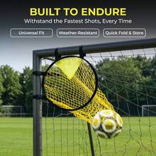 4Pcs Football Target Shot Net Goal Corner Shooting Training Net, Portable Soccer Accuracy Practice Net For Kids And Adults Football Training Equipment - Yellow - View 3