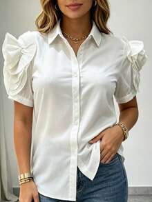 Women Blouses & Shirts - White - View 1