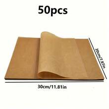 50/100 Sheets Pre-Cut Non-Stick Baking Parchment Paper, Multi-Purpose Disposable Baking Mats, Suitable For Air Fryer, Grilling, Steaming And Oven Cooking, Fits Most Baking Pans, Home Kitchen Baking Tools - Multicolor - View 10