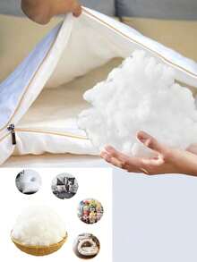 1pc 400g Compressed High-Quality High-Elasticity White Polyester Fiber Filling Cotton, Soft And Fluffy, High-Elasticity Pillow Core Filling Material, Suitable For DIY Dolls And Handmade Pillows, Warm Filling, Christmas Decoration - Multicolor - View 10