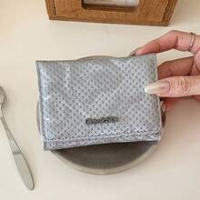 3-Fold韓式新款極簡個性化壓紋迷你便攜學生款薄款短夾女用錢包 - 彩色 - 查看 6