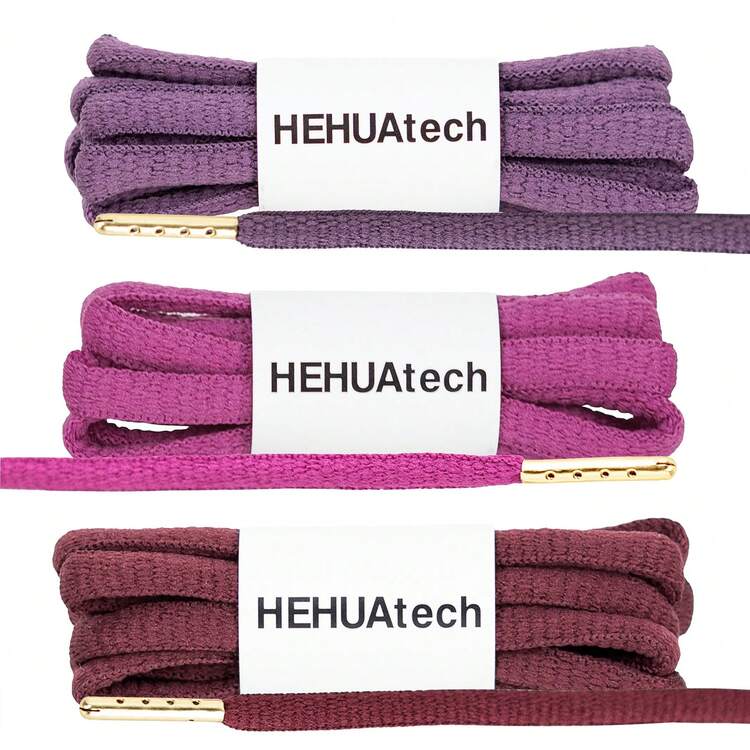 3 Pairs Half Round Shoelaces With Metal Tips (0.24 Inch) For Daily Replacement, DIY Decoration, Multiple Colors Available - 3 Pairs Round Shoelaces-b607/B990/B631 - View 16