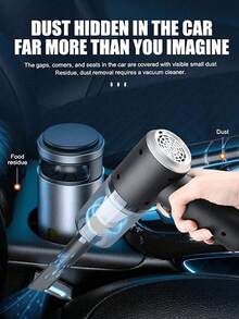 1pc Rechargeable Wireless Car Vacuum Cleaner, Dual Filtration, Powerful Suction, Portable Handheld Mini Blower, Suitable For Home And Car - Vacuum Cleaner - View 7