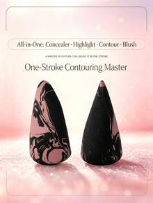 2/6/8/10/20pcs Rocket Head Shaped Makeup Sponges Black Pink Latex-Free Hydrophilic Polyurethane Suitable For Liquid Foundation BB Cream Concealer - Multicolor - View 1