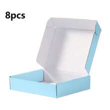 8pcs Blue Bulk Shipping Boxes, Lockable Mailer Boxes, Suitable For Small Businesses, Medium Cardboard Gift Boxes, Used For Packaging And Mailing Gifts - Christmas Stocking Fillers - Small Gift Packaging, Christmas Decor, Halloween, Christmas - Multiple Styles-blue - View 14