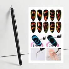 3/8PCS Multi-Function Cat Eye Nail Art Magnet Set, French Cat Eye Gel Styling Magnetic Tools, Professional Nail Salon Nail Art Accessories, Home DIY Fashion Nail Design Supplies - Multicolor - View 2