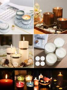 100pcs Pre-Dipped Candle Wicks With Metal Support Base, Smokeless And Lead-Free, Suitable For Soy Wax, Beeswax And Paraffin Wax Candle Making, DIY Handmade Materials, Suitable For Container Candles, Pillar Candles, Home Decor, Wedding Party, Aromatherapy Essential Oil (Multiple Lengths, High Burning Stability) - A-100pcs - View 4