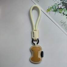 1件可愛PU字母鑰匙圈手腕帶包包掛飾，萬聖節派對旅行禮物，適合學生、女性、聖誕節 - 彩色 - 查看 30