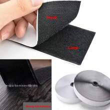 1/3/5Meter Hook And Loop Strips Self Adhesive Fastener Tape Adhesive Nylon Sticky Back Fastener Roll For DIY Home Office 20mm - Black and White - View 3