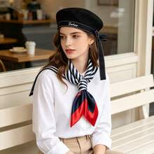 1 Women's Hat, Vintage Sailor Hat, Unisex Navy Cap, Cute Hat With Ribbon, Bow Beret, Letter Embroidery, Perfect For Parties And Halloween Cosplay. - Sailor Hat - View 11
