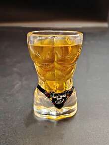 1pc Creative Glass Cup, Whiskey Cup, Bra Bikini Shape, Men's Chest Body Shape, Vodka Whiskey Beer Cup - Multicolor - View 9