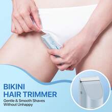 Mini Portable 2-In-1 Electric Shaver For Women, Bikini Trimmer With Dual-Head Design, Wet & Dry Use, IPX7 Waterproof Electric Razor With LED Battery Display, Suitable For Bikini Area/Underarms/Legs/Arms/Face, Beauty Gift/Valentine's Day Gift, Bikini Trimmer, Electric Shaver - View 5