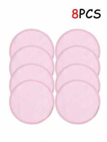 8/5/1pc Facial Cleansing Makeup Remover Pads, Soft And Comfortable, Suitable For Facial Cleansing, Washable And Reusable, Multiple Colors Available - Multicolor - View 9