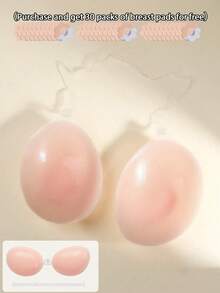 2-In-1 Transparent Strap Push-Up Silicone Adhesive Bra, Suitable For Backless Tops, Spaghetti Strap Dresses And Wedding Dresses, Summer Push-Up Support, Lightweight And Breathable (30pcs Breast Pads Included) - Multicolor - View 22