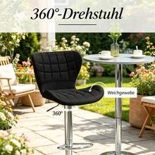 Komfortable Küche Hocker,Bar Hocker,Ess Hocker,Drehhocker Mit Verstellbarer Höhe(Nur Mit 2Pcs Hocker) - 黑色 - 查看 5