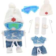 Cute Mini Ski Equipment, Suitable For Mini Doll Accessories Set, Miniature Ski Boards, Ski Poles, Doll Clothing Accessories, Winter Scene Micro Scene Props, Doll Decoration Gifts, Designed For Doll Enthusiasts - Multicolor - View 4