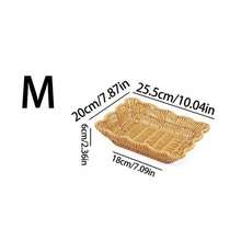 1pc Multifunctional Oval-Shaped Woven Storage Basket - Plastic Rattan Design, Suitable For Storing Fruits, Snacks, Utensils, Fresh Flowers And Miscellaneous Goods, Shelf Decor, Home Decor - Rectangular Lace - View 11