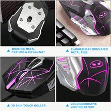 MageGee 1pc G10 Wired Gaming Mouse, 7-Color Breathing Backlight Gaming Mouse, 6-Level Adjustable DPI (Up To 3200 DPI), Ergonomic Optical Computer Mouse With 7 Buttons, Suitable For Windows PC Gamers - Black - Black - View 7