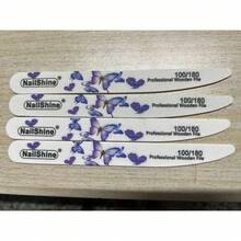 1pc Half‑Moon Nail File, 100/180 Grit Double‑Sided Sand File, Coarse & Fine Grit Nail Tool, Durable For False Nails, Back To School & Salon Manicure Supply,Party Bag Fillers,Nails - Multicolor - View 6