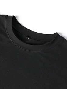 Men's Retro Colorblock Patchwork Crew Neck Long Sleeve T-Shirt, Contrast Design, Loose Casual Base Layer Top For Spring And Autumn Daily Commute - Black - View 6