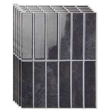 2D Self-Adhesive Tile Stickers, Black Marble Glossy Wall Decals, Removable Waterproof Kitchen Bathroom Backsplash Wall Tiles, Peel And Stick Wall Decor - Ink-painted Long Strip - View 3
