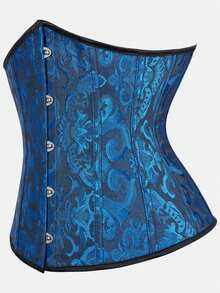 Women's Plus Size Classic Court Style Jacquard Tummy Control Waist Cincher Corset Waist Belt Halloween Costume Cosplay - Multicolor - View 14