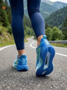 EDIXIM Women's Summer New Road Running Shoes, Breathable, Lightweight, Soft Sole, Shock Absorbing, Casual Running, Jump Rope, Slip-On Athletic Shoes - Blue - View 3
