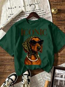 Women T-Shirts - Dark Green - View 1