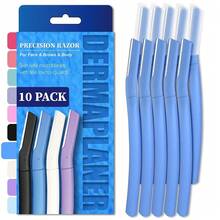 Dermaplane Razor For Women, Facial Razor, Peach Fuzz Remover, 10ct Navy | Disposable Dermaplaning Tool For Facial Hair Removal & Exfoli - Navy - View 2