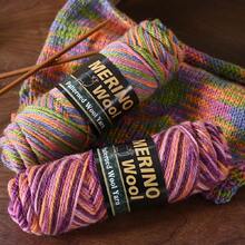 4pcs 400g Merino Knitted Yarn, Sectional Dyed, Medium Weight, Knitting Yarn For Handmade Sweaters, Cardigans, Hats, Shawls - 4-piece Pack - View 6