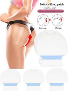 10pcs Invisible Lifting Thigh And Buttock Tape, Seamless Invisible, Shaping And Lifting, Provides Strong Support, Comfortable And Breathable, Waterproof Seamless Transparent Lifting Patch, Can Be Used For Arms And Waist, Perfect For Dresses, Evening Gowns, Weddings, Parties And Daily Wear, Boost Confidence - Multicolor - View 1
