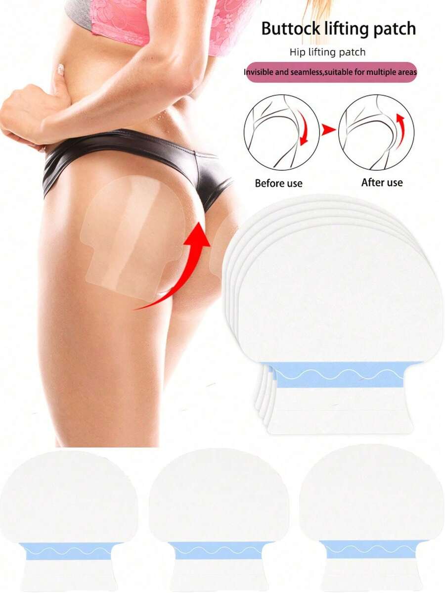 10pcs Invisible Lifting Thigh And Buttock Tape, Seamless Invisible, Shaping And Lifting, Provides Strong Support, Comfortable And Breathable, Waterproof Seamless Transparent Lifting Patch, Can Be Used For Arms And Waist, Perfect For Dresses, Evening Gowns, Weddings, Parties And Daily Wear, Boost Confidence - Multicolor - View 1