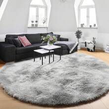 1pc Round Plush Soft Fluffy Carpet - Modern Minimalist Polyester Indoor Rug, Woven Carpet Suitable For Living Room, Bedroom, Game Room, Dorm, Sofa, Teen Room Decor, Study & Entertainment Area, Easy To Clean, Creates Cozy Ambiance - Coffee Brown - View 15