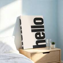 1件裝「Hello」主題印花牆面藝術，復古風格海報，中性藝術，畫廊牆飾，帆布牆面藝術裝飾禮物，生日畢業適用 - 彩色 - 查看 1