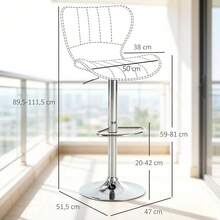 Komfortable Küche Hocker,Bar Hocker,Ess Hocker,Drehhocker Mit Verstellbarer Höhe(Nur Mit 2Pcs Hocker) - 黑色 - 查看 8