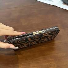 1pc Leopard Print Long Zipper Wallet Women's Vintage Personalized Clutch Purse Large Capacity Multi-Card Slot Fashion Coin Purse Multiple Colors Available - Multicolor - View 7