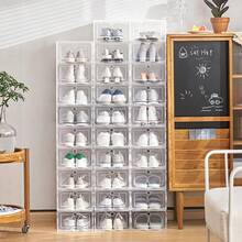 2pcs Transparent Plastic Shoe Storage Box, Anti-Oxidation Home Basketball Shoe Display Box - View 6