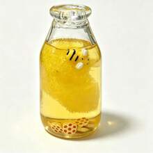 1個新款蜂蜜瓶快速回彈手工捏捏樂，麥芽糖仿真蜂蜜飲品大瓶手工捏捏 - 彩色 - 查看 2