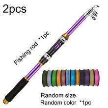 Telescopic Fishing Rod And Braided Fishing Line Set, Portable Retractable Spinning Rod + Random Color PE Braided Line Set, Lightweight Travel Fishing Gear Combination, Suitable For Freshwater, Saltwater And Outdoor Fishing - Multicolor - View 12