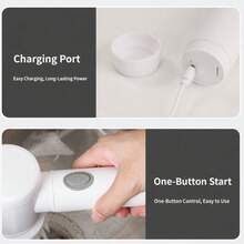 Handheld Electric Car Cleaning Brush, IPX5 Waterproof, USB Rechargeable, With Multiple Interchangeable Brush Heads, Suitable For Car Interior Cleaning And Light Scratch Polishing On Car Paint Surface - A - View 8